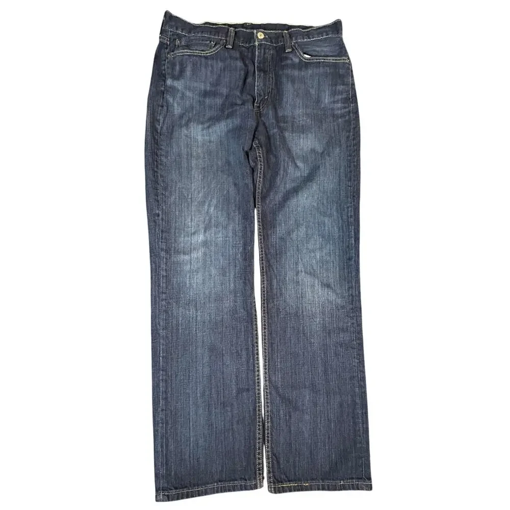 Levis Strauss 514 Dark Blue Regular Straight Leg Fit Jeans W36‎ L32